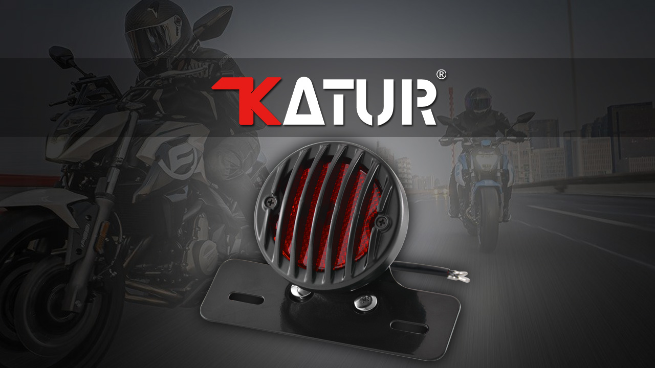 Amazon.com: KATUR 1PCS Motofans Black Round Metal Motorcycle Tail